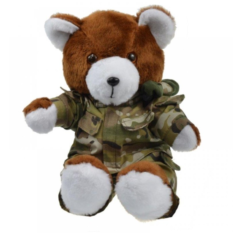 Duży miś w mundurze multicamo - maskotka wojskowa-218359