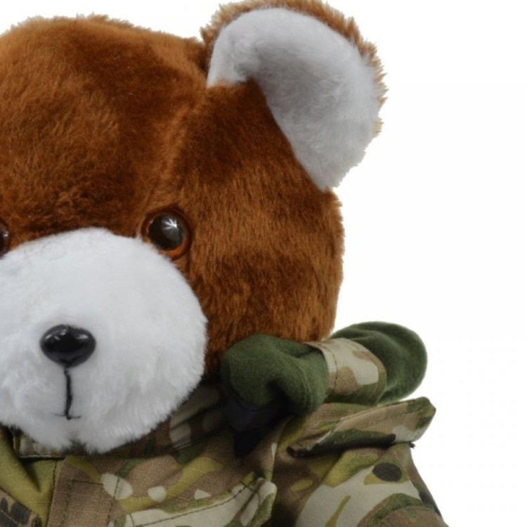 Duży miś w mundurze multicamo - maskotka wojskowa-218361