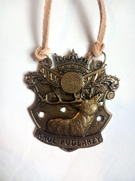 Medal myśliwski na rzemyku "Król pudlarzy" Byk-223740