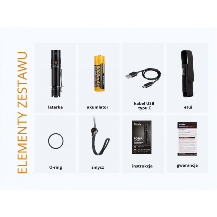 Latarka Fenix PD36R V2.0 USB-C 1600 lm-226215