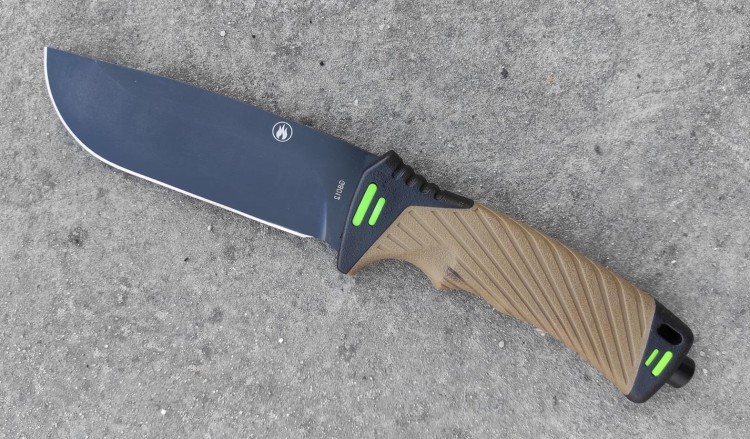 Nóż stały Ganzo G8012-DY z kaburą krzesiwem i ostrzałką coyote-226505