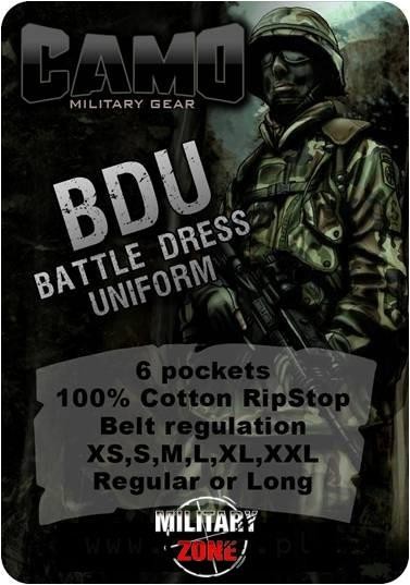 Camo Spodnie BDU bojówki Metro Urban RipStop-109486