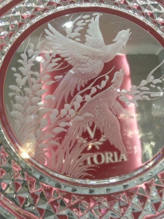 Talerz kryształowy z motywem myśliwskim - Victoria-209874