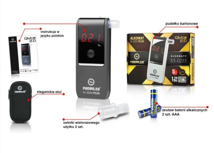 Alkomat Promiler AL8000 Plus (2 lata kalibracji gratis)-221931
