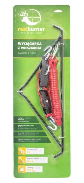 Wieszak + wyciągarka RealHunter do 225 kg-126355