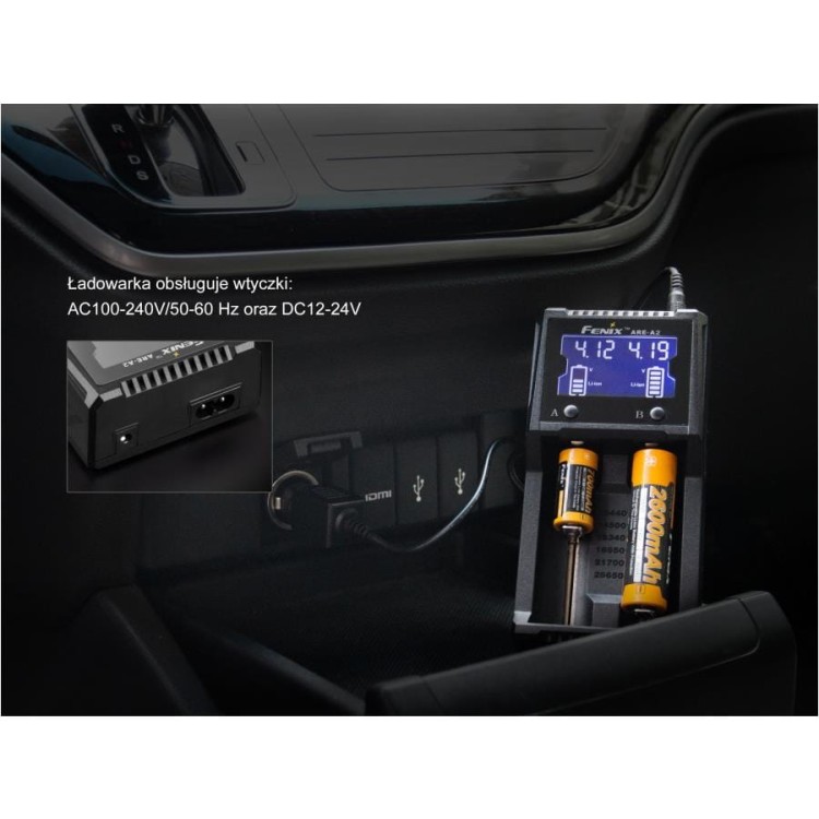 Ładowarka sieciowa Fenix ARE-A2 AA, AAA, 16340, 18650 i inne-228006
