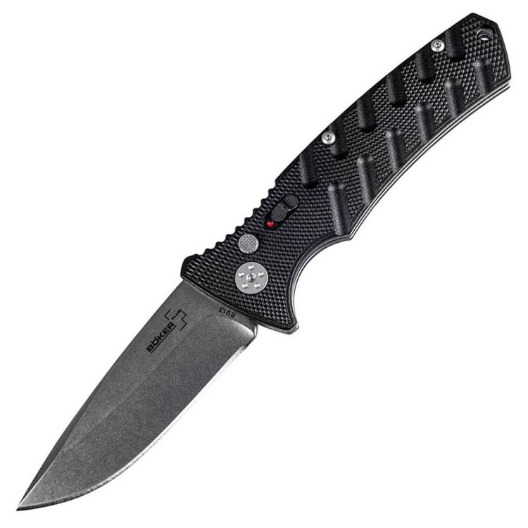 Nóż sprężynowy Boker Plus Strike Spearpoint Black 01BO400-228174