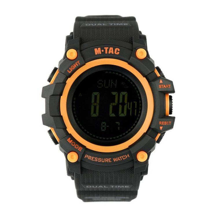 Zegarek taktyczny M-Tac Adventure barometr black/orange-228306