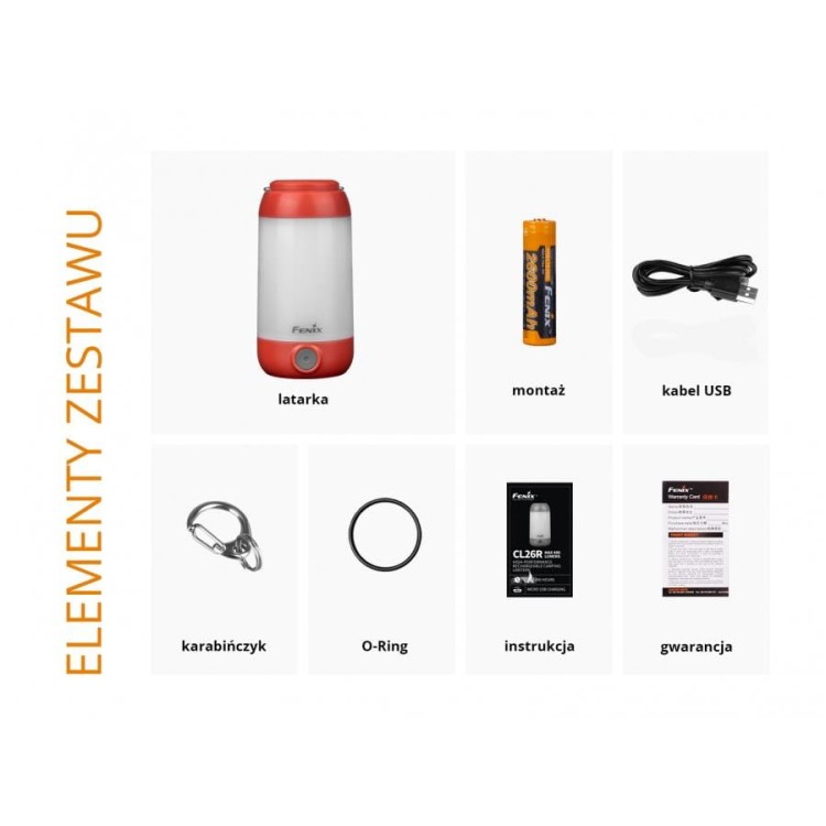 Lampa kempingowa Fenix CL26R biwakowa diodowa czarna-228506