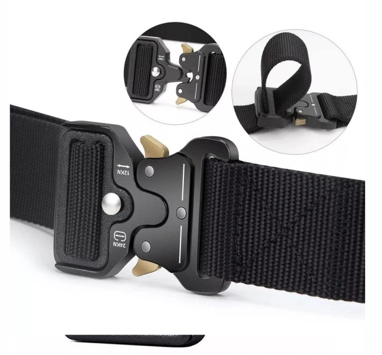 Pasek do spodni klamra QR black wojskowy 125cm-228564