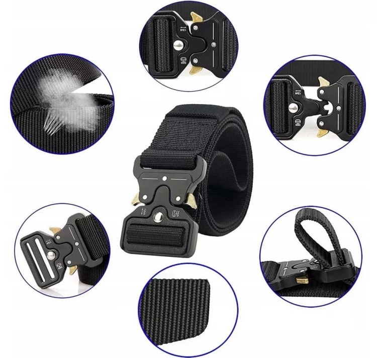 Pasek do spodni klamra QR black wojskowy 125cm-228567