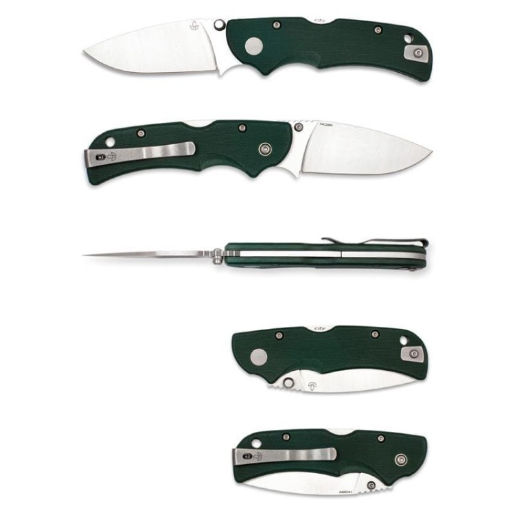 Nóż Manly City Green 14C28N one hand-228690