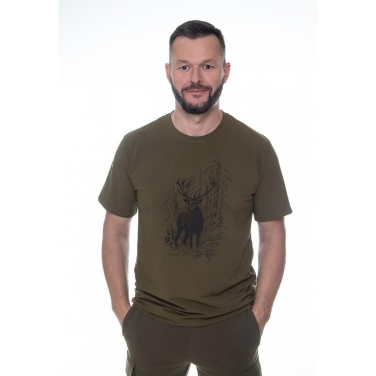 Koszulka myśliwska Jeleń DEER Taurus brąz-228845