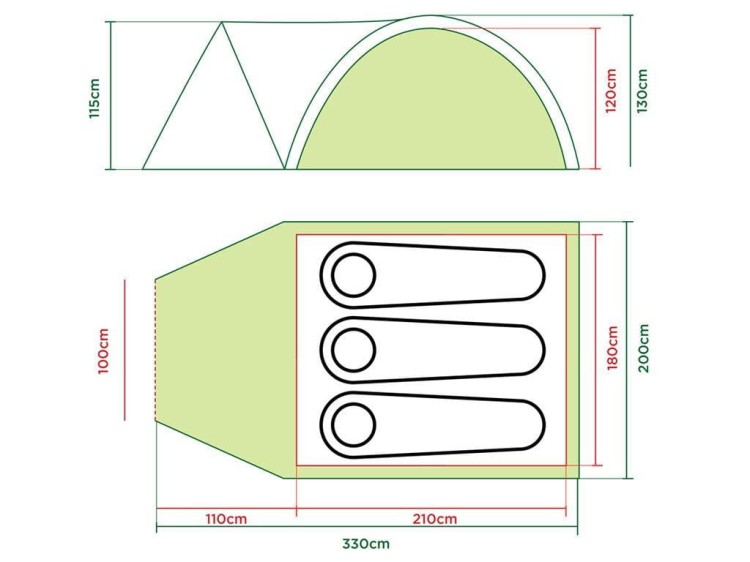 Namiot turystyczny Coleman Darwin 3 Plus 3-osobowy-228966