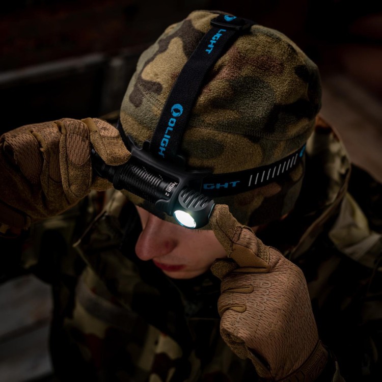 Latarka czołowa i kątowa Olight Perun 2 Cool White Kit z opaską - 2500 lm-229053