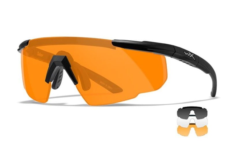 Okulary Wiley X Saber Advanced zestaw 3 soczewki, czarne oprawki-229124