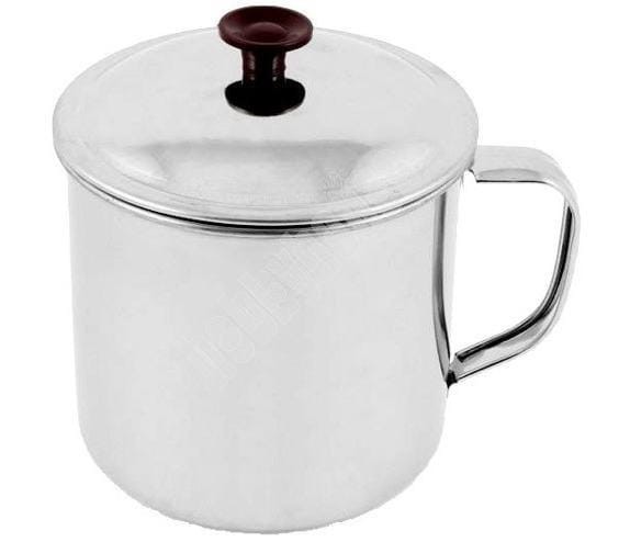 Kubek stalowy turystyczny z przykrywką 8.5cm, 360 ml-229203