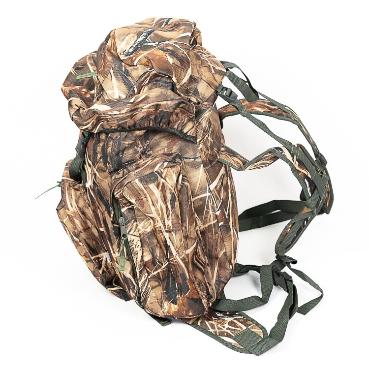 Duży plecak myśliwski Grzępa wzór leśny real tree, trzciny Bistana-229661