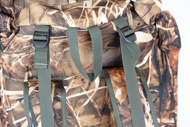 Duży plecak myśliwski Grzępa wzór leśny real tree, trzciny Bistana-229667