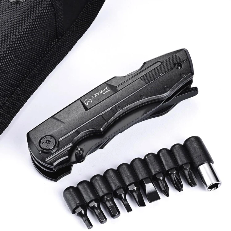 Multitool AZYMUT Gron, 11 narzędzi,  9 bitów, kabura H-P224052-229809