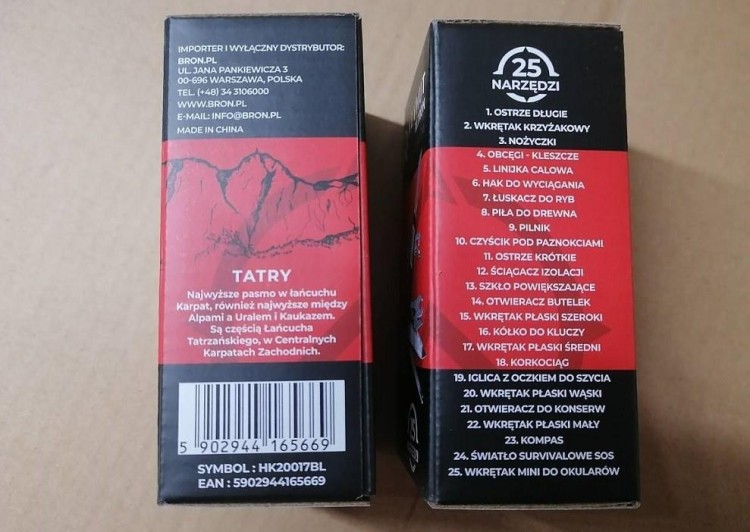 Scyzoryk AZYMUT Tatron, 25 narzędzi + kabura-229865