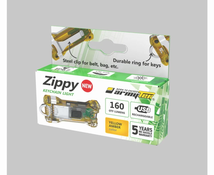 Mini latarka Armytek Zippy 200 lm USB Yellow Amber brelok-230709