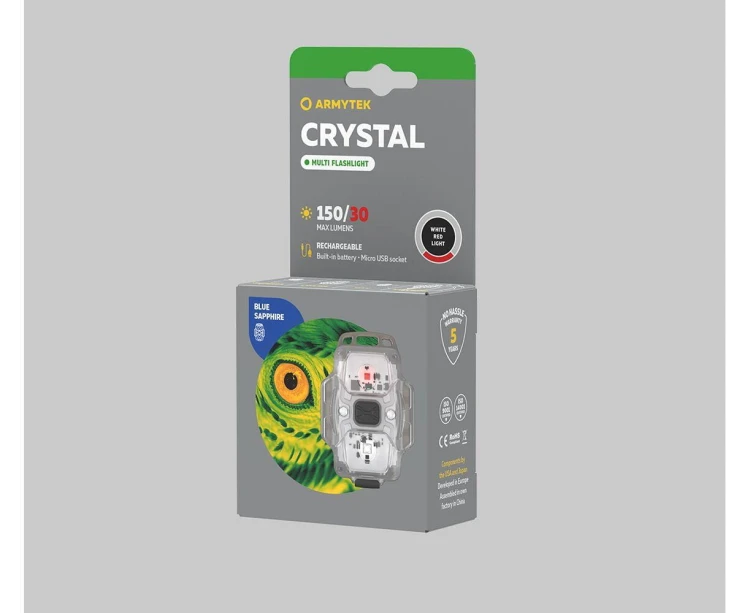 Latarka Armytek Crystal 150 lm USB Grey wielofunkcyjna, czołowa-230718