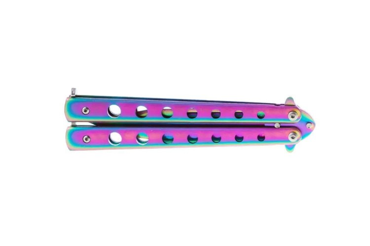 Nóż motylek treningowy, tępy nóż motylkowy fade 23,5 cm-230806