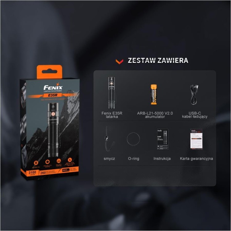 Latarka EDC Fenix E35R USB-C 3100 lm-230924