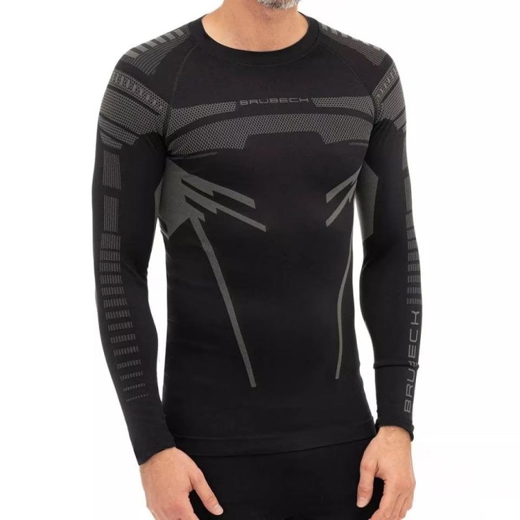 Bluza termiczna Brubeck DRY czarna LS1570M  całoroczna-231053