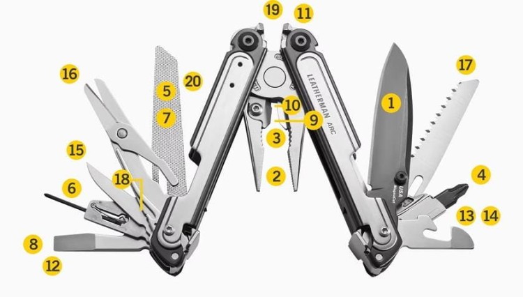 Multitool Leatherman ARC z nożem ze stali CMP kabura i bity-231634