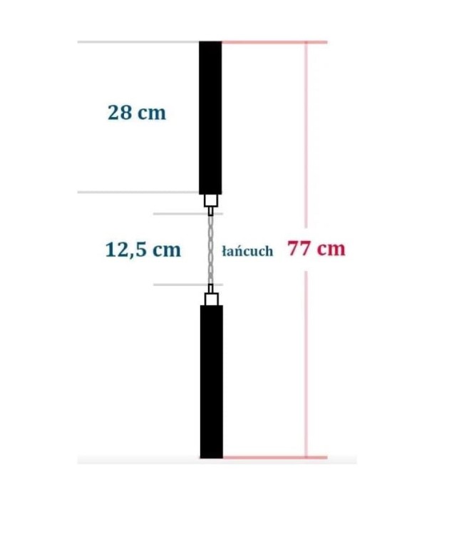 Nunchaku treningowe piankowe smok łańcuszek-232280