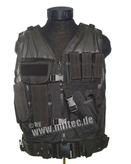 Kamizelka taktyczna dla ochroniarzy z kaburą - Model USMC USE JACKET czarna, jak UTG-857