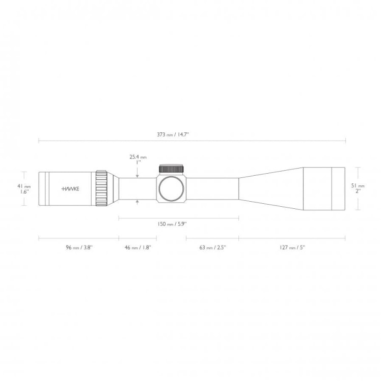 Luneta celownicza Hawke Vantage 1" 6-24x44 SF Half Mil Dot-233016