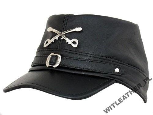 Czapka Konfederatka z Szablami - czarna skóra-108737