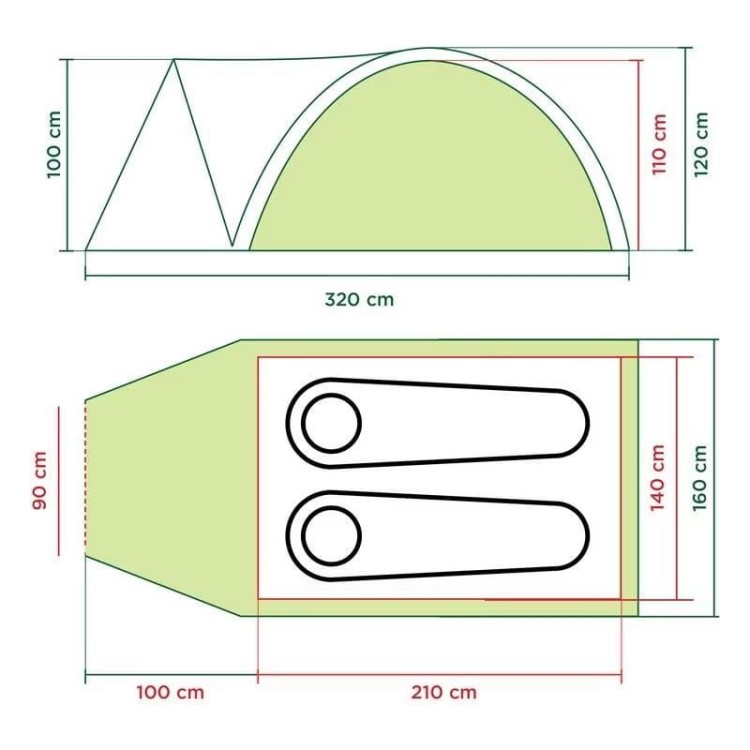 Namiot turystyczny Coleman Darwin 2 Plus 2-osobowy-233425