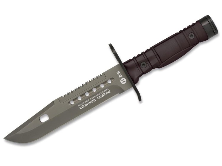 Nóż Bagnet K25 32067 stal 7Cr17Mov + osełka czarny-233652