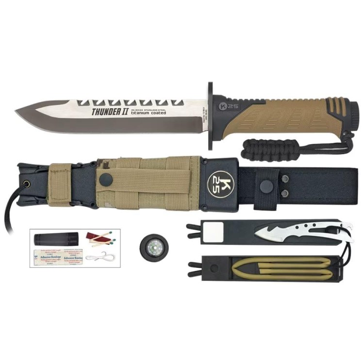 Nóż K25 32133Thunder II - coyote  + akcesoria-233661