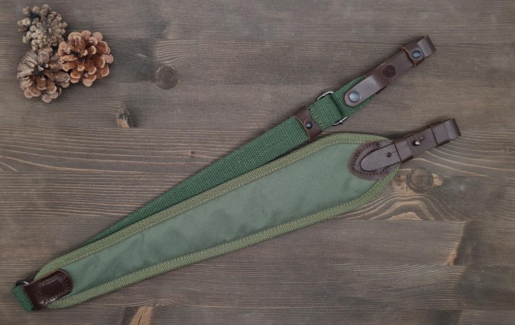 Pas nośny do broni myśliwski z wodoodpornej codury 600D, oliwkowy-233770