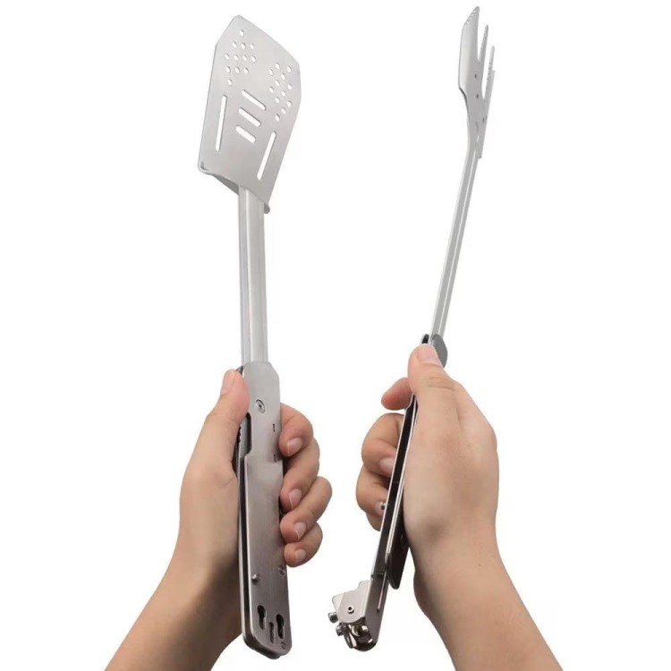 Składany zestaw przyborów kuchennych Roxon 6w1 w kaburze - nóż, szczypce do grilla-233849