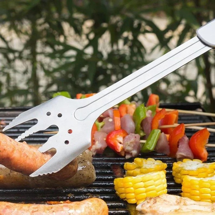 Składany zestaw przyborów kuchennych Roxon 6w1 w kaburze - nóż, szczypce do grilla-233850