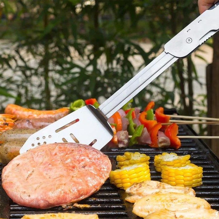 Składany zestaw przyborów kuchennych Roxon 6w1 w kaburze - nóż, szczypce do grilla-233851