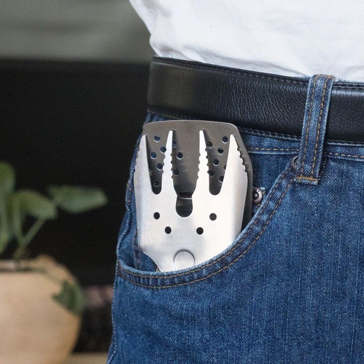 Składany zestaw przyborów kuchennych Roxon 6w1 w kaburze - nóż, szczypce do grilla-233854