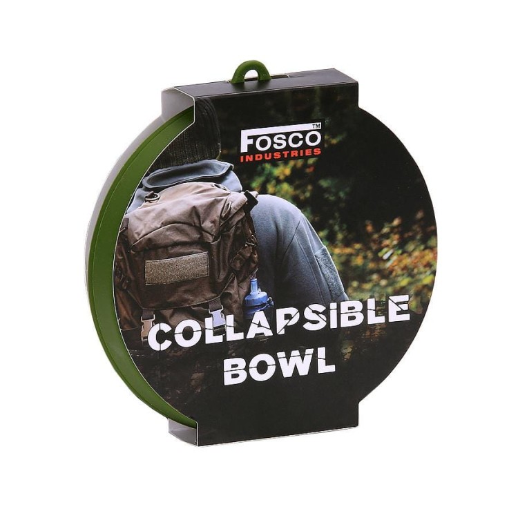 Składana turystyczna miska Fosco Collapsible Bowl olive - BPA free-234036