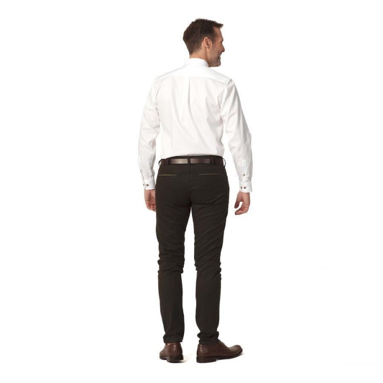 Koszula myśliwska męska bawełniana Tagart Koziołek biała łowiecka-234248