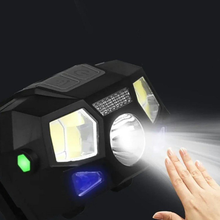 Latarka czołowa ZD112 1200 lm, sensor ruchu, czerwony LED, USB-234331