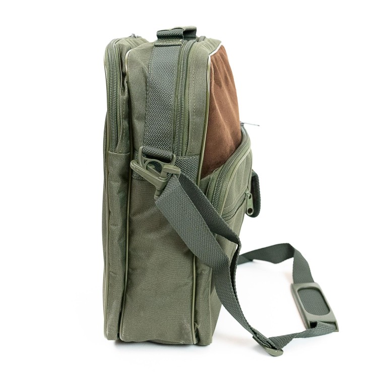 Torba na ramię Bistana Safari - raportówka myśliwska dla leśnika, oliwkowa-234747