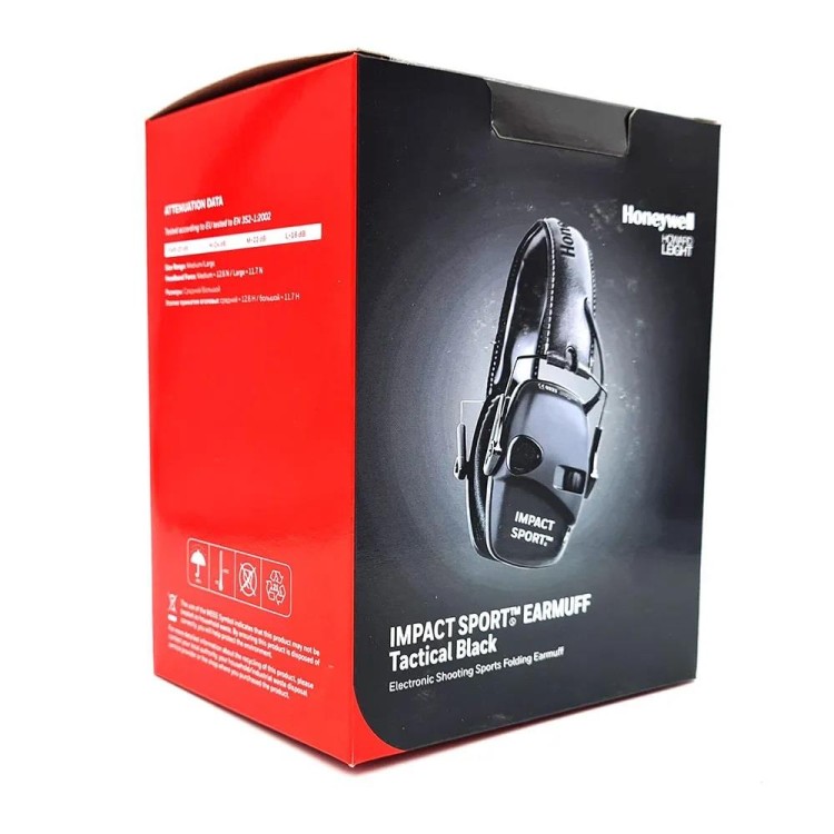 Słuchawki aktywne Howard Leight Impact Sport Czarne - oryginalne-234980