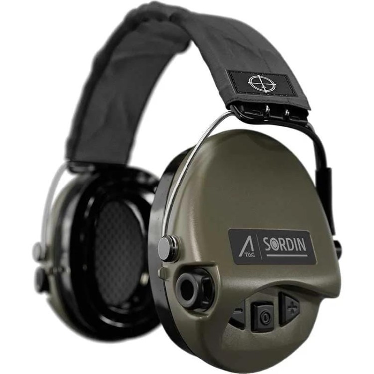 Słuchawki aktywne zielone Ace Sordin szara materiałowa opaska, żelowe wkładki 75302-G-GYT-ACE-234981