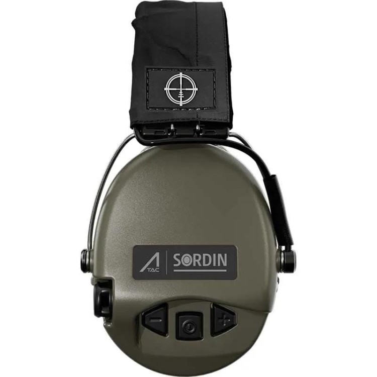 Słuchawki aktywne zielone Ace Sordin szara materiałowa opaska, żelowe wkładki 75302-G-GYT-ACE-234983